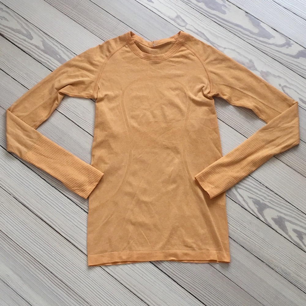 Orange LuLulemon Long Sleeve Running Shirt